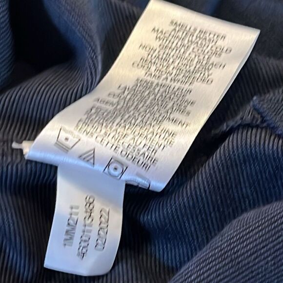 Travis Matthew Navy Blue Tiny Striped Short Sleeve Polo with Side Slits- Medium - Picture 16 of 16